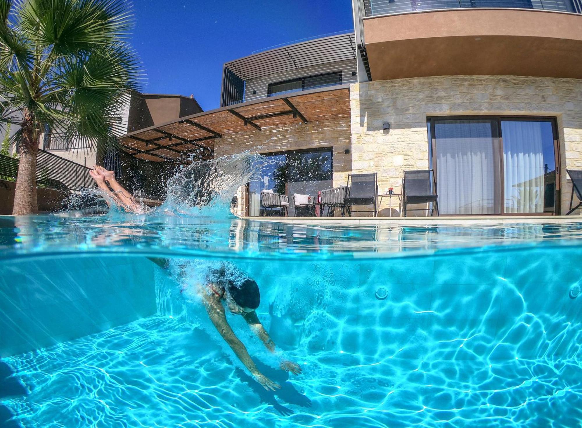 Almi-Cove Hilltop Villas Almirida Buitenkant foto