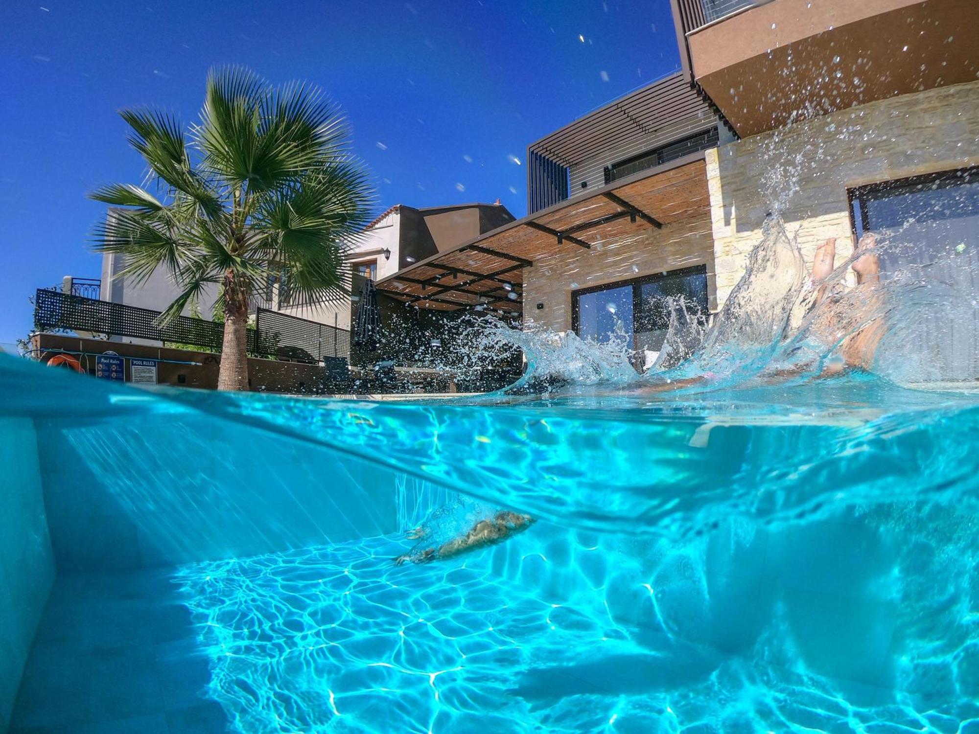 Almi-Cove Hilltop Villas Almirida Buitenkant foto